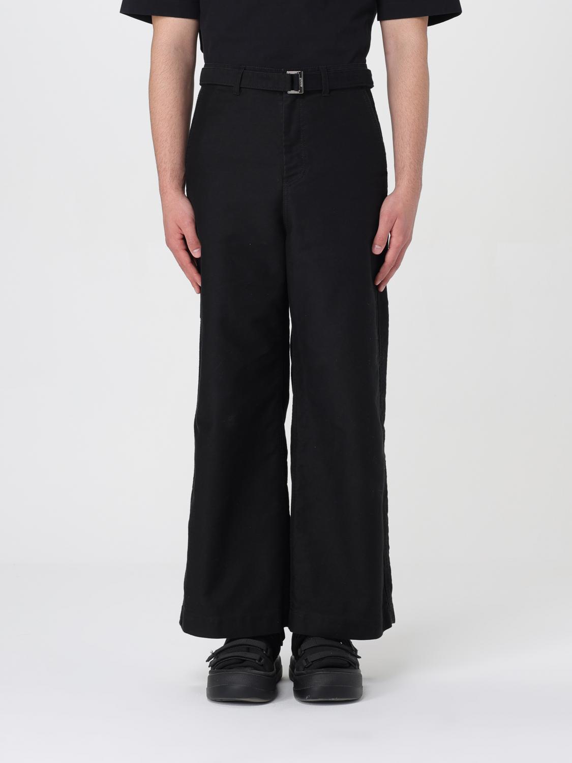 SACAI：パンツ メンズ - ブラック | GIGLIO.COMオンラインの