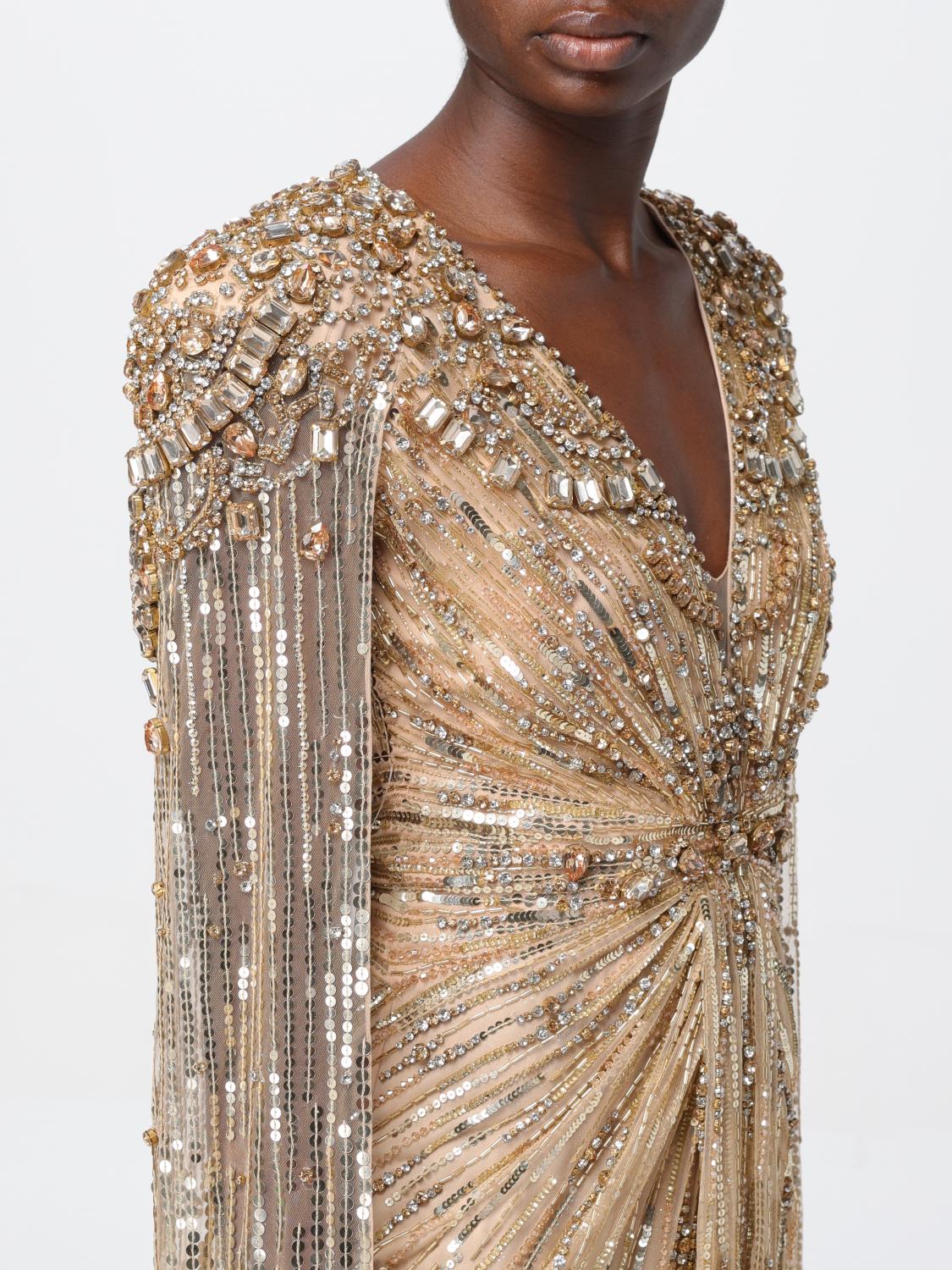 jenny packham gold dress Jenny Packham Sequin-embellished Maxi Dress