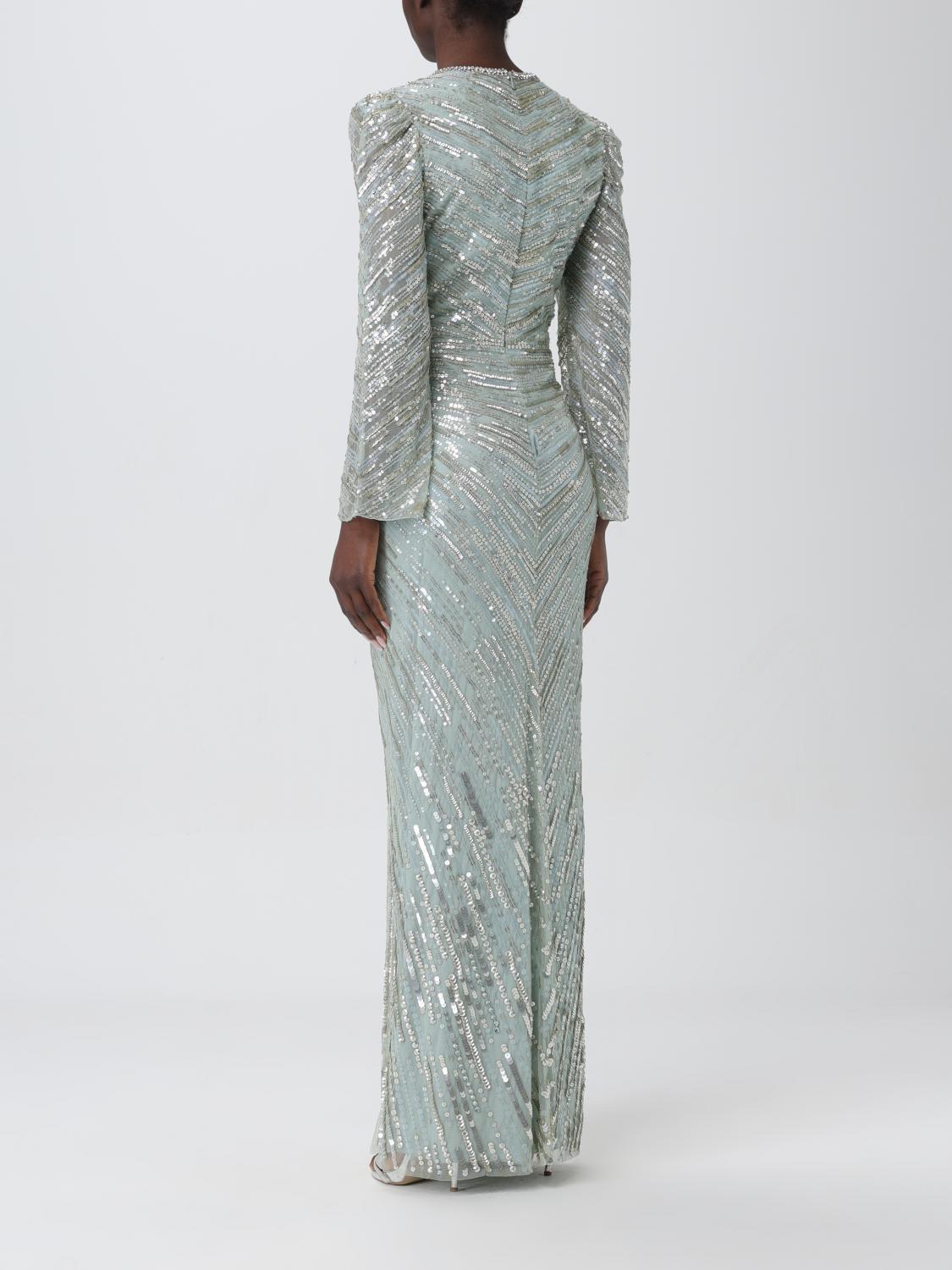 JENNY PACKHAM ABITO: Abito lungo Darcy Jenny Packham, Verde - Img 2