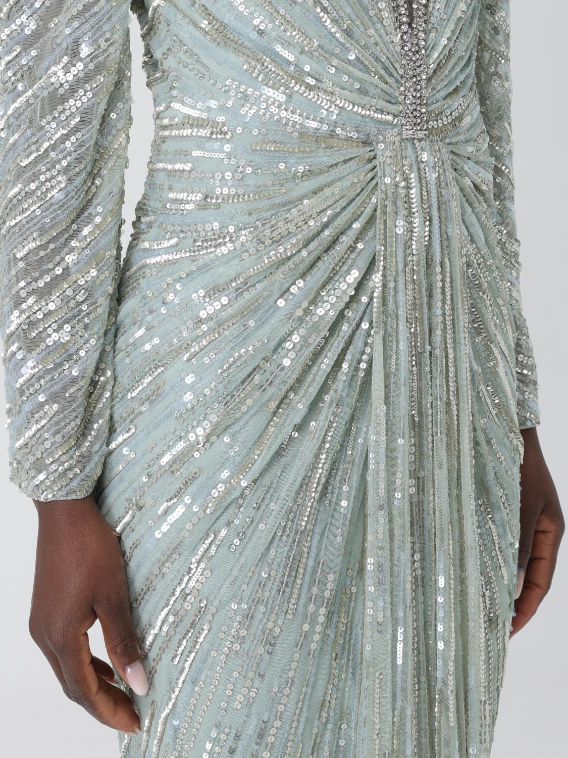 JENNY PACKHAM ABITO: Abito lungo Darcy Jenny Packham, Verde - Img 4