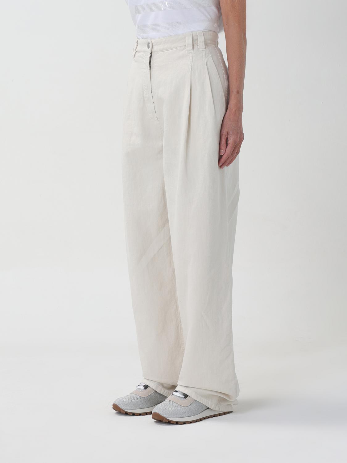 Brunello Cucinelli Pants woman - White | ML996P5889 | GIGLIO.COM