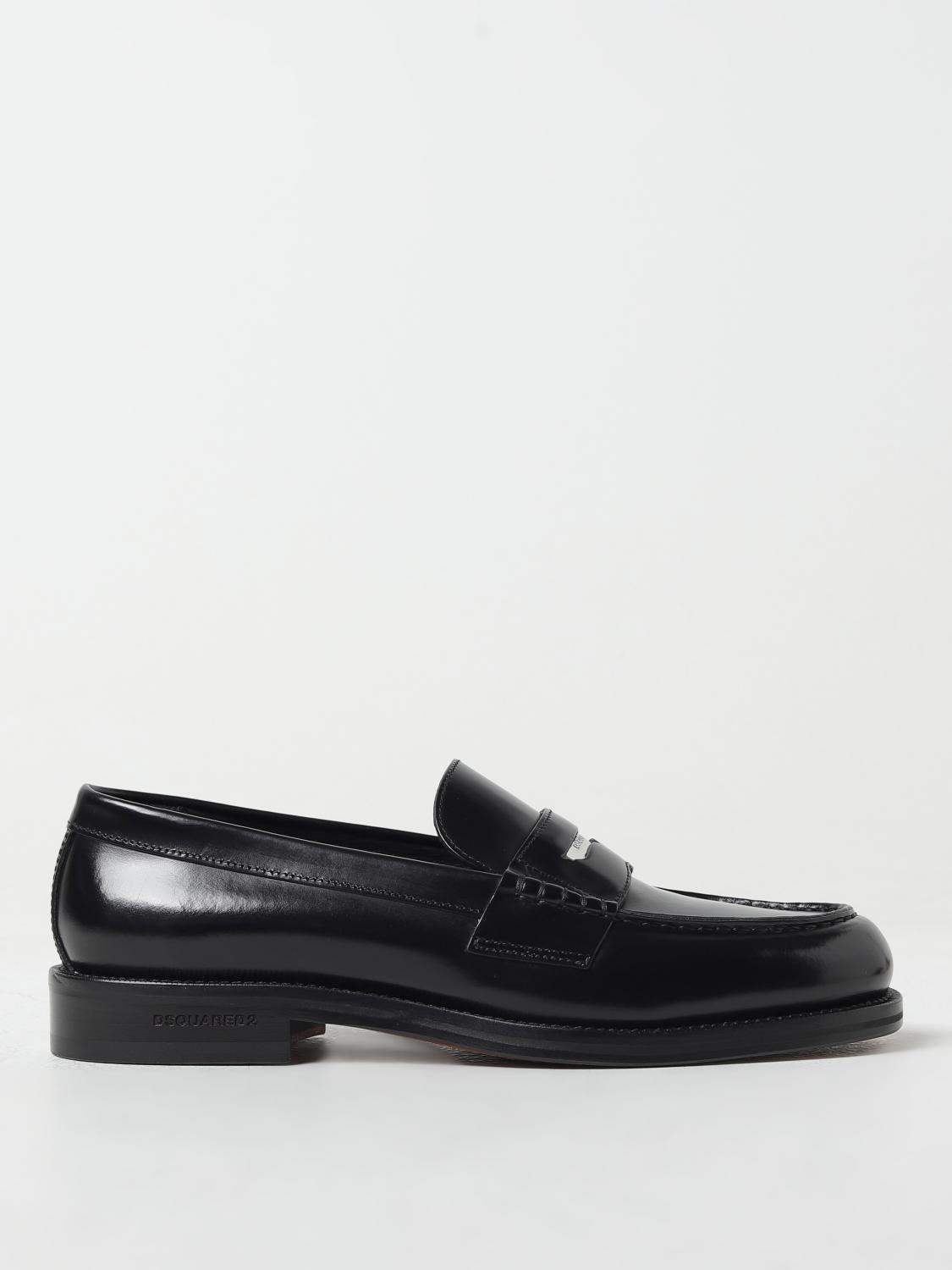DSQUARED2：ローファー メンズ - ブラック | GIGLIO.COMオンラインの 