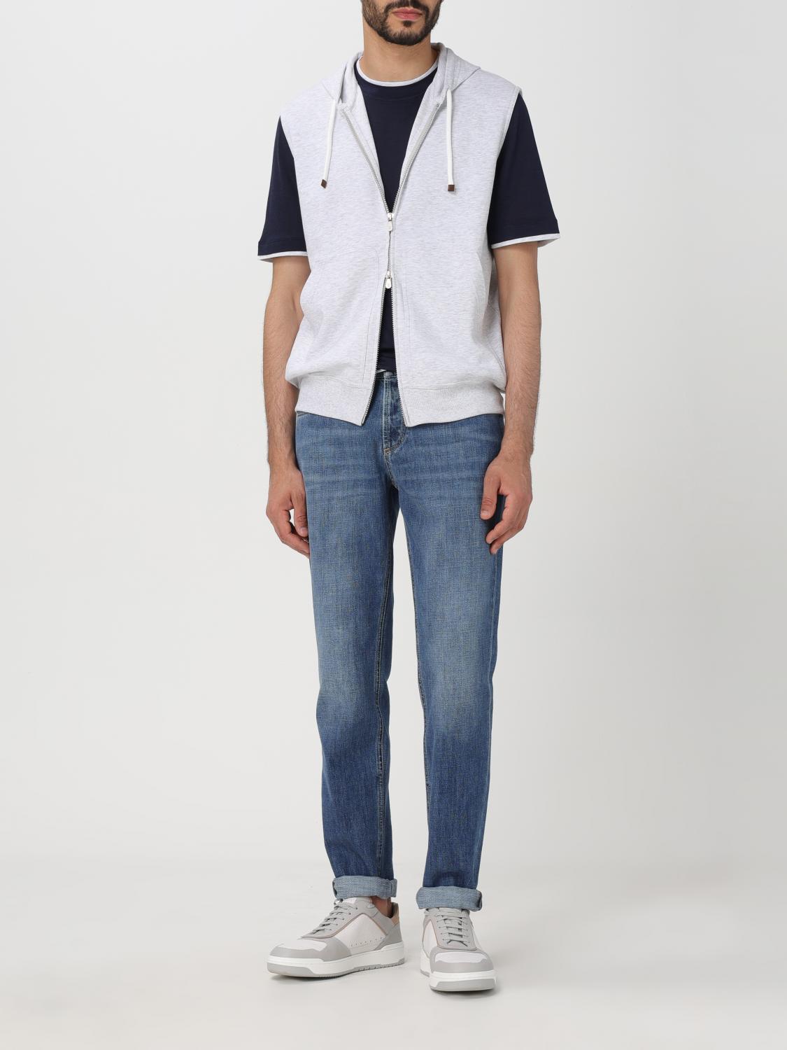 人気【Brunello Cucinelli】グレー スウェットシャツ メンズ スウェットシャツ＆スポーツパンツ - トラベルウェア