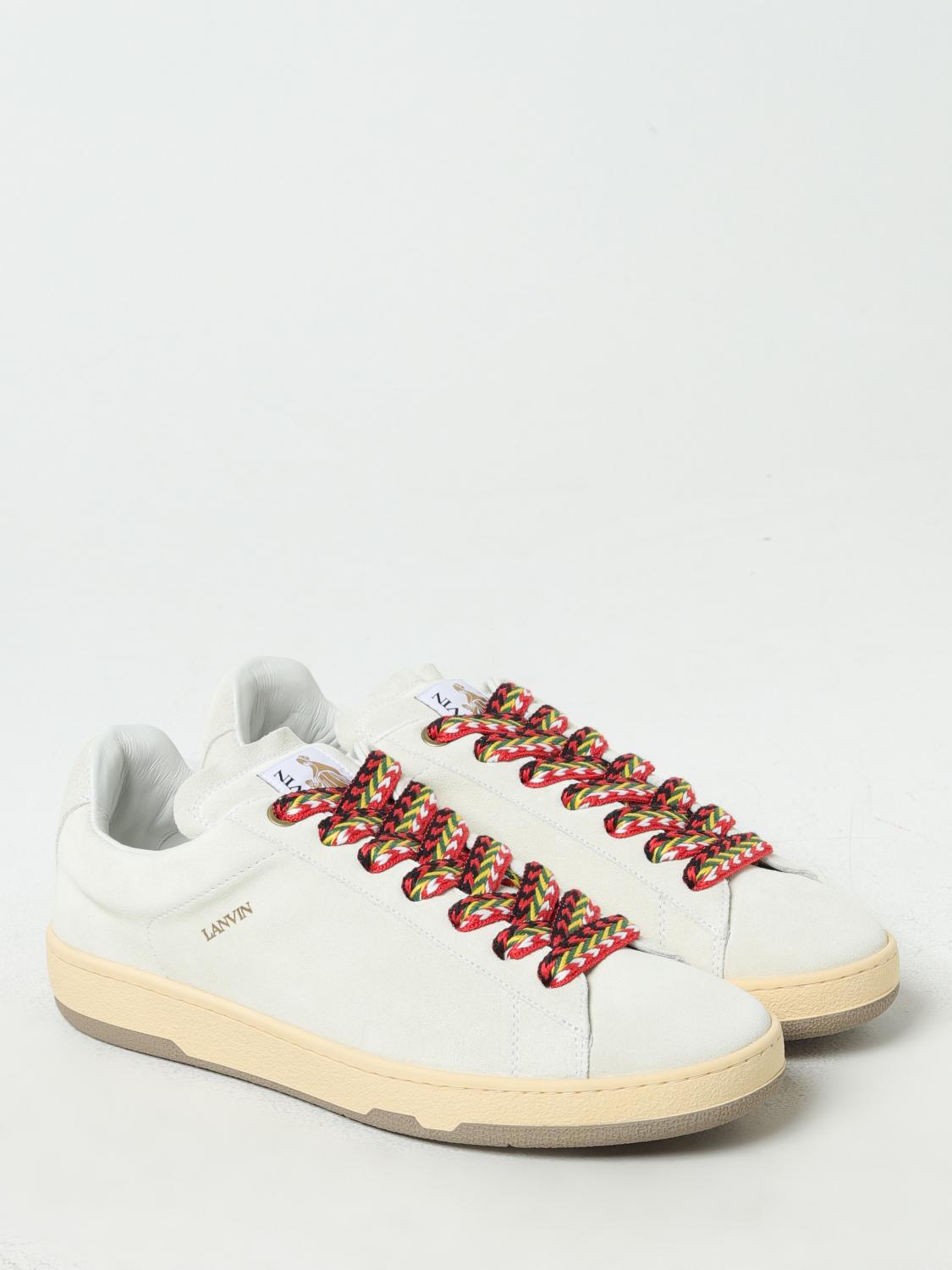 LANVIN SNEAKERS: Sneakers Lite Curb Lanvin in camoscio , Bianco - Img 2