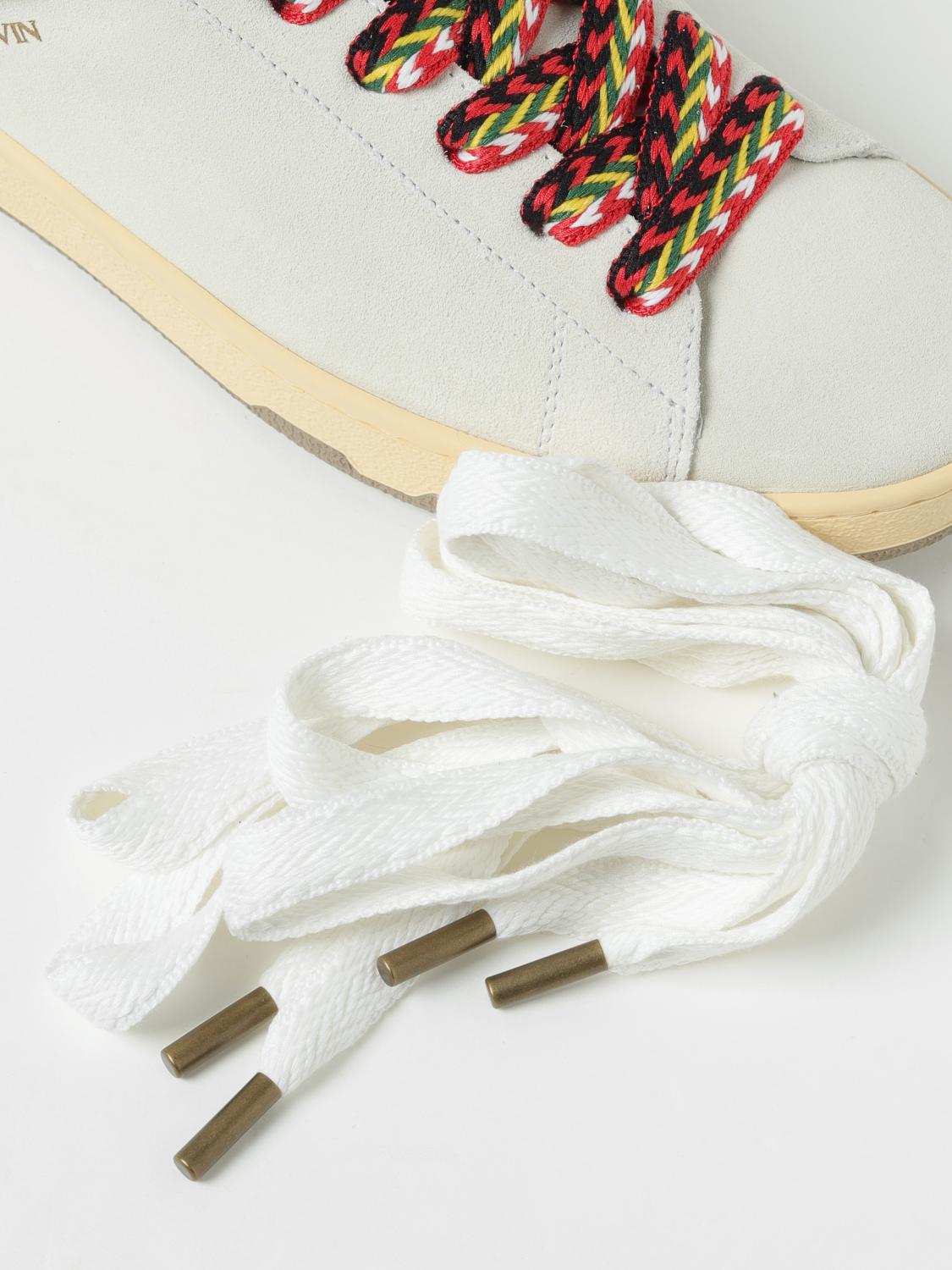 LANVIN SNEAKERS: Sneakers Lite Curb Lanvin in camoscio , Bianco - Img 4