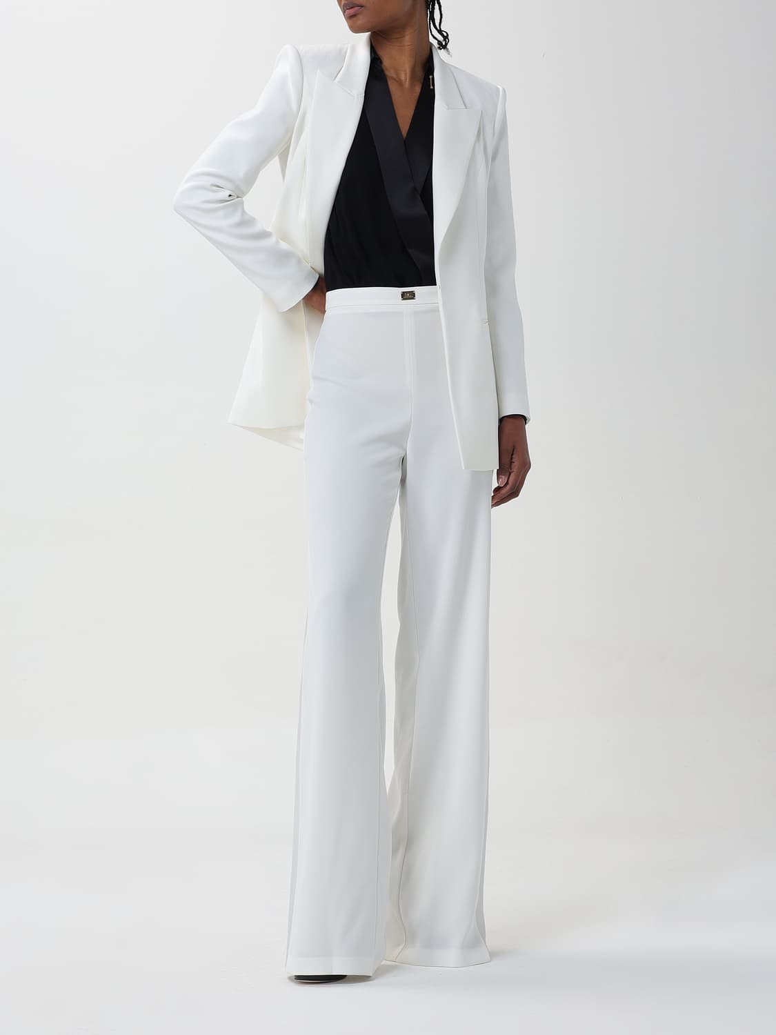 ELISABETTA FRANCHI SUIT: Dress woman Elisabetta Franchi, Ivory - Img 2