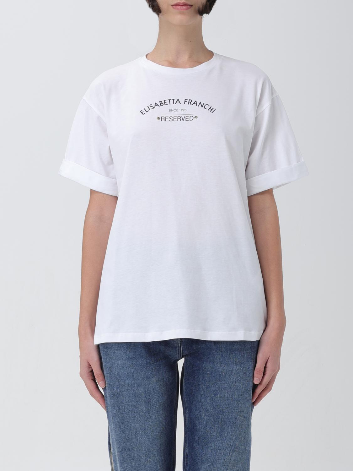 ELISABETTA FRANCHI T-SHIRT: Pullover damen Elisabetta Franchi, Weiß - Img 1