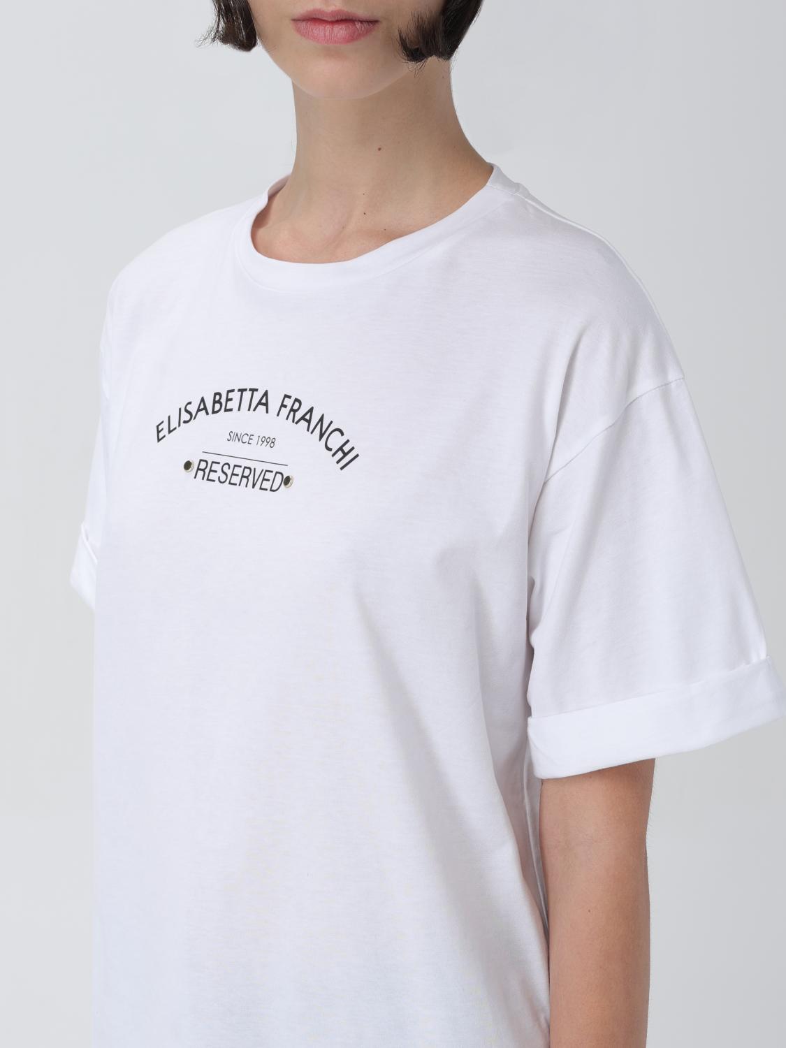 ELISABETTA FRANCHI T-SHIRT: Pullover damen Elisabetta Franchi, Weiß - Img 3