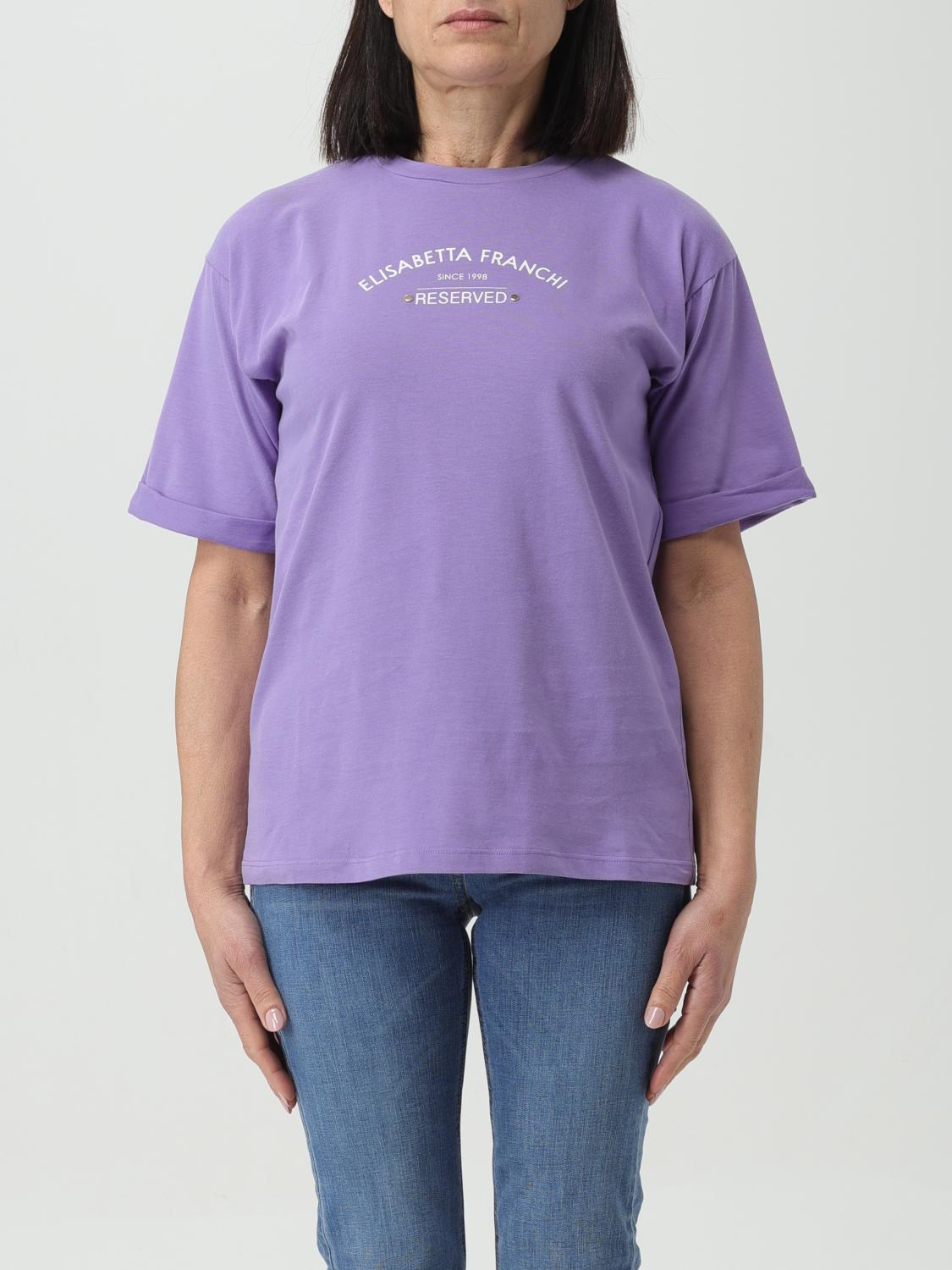 ELISABETTA FRANCHI T-SHIRT: Pullover damen Elisabetta Franchi, Violett - Img 1