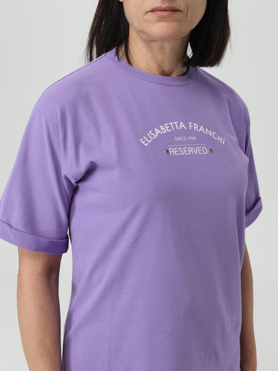 ELISABETTA FRANCHI T-SHIRT: Pullover damen Elisabetta Franchi, Violett - Img 3
