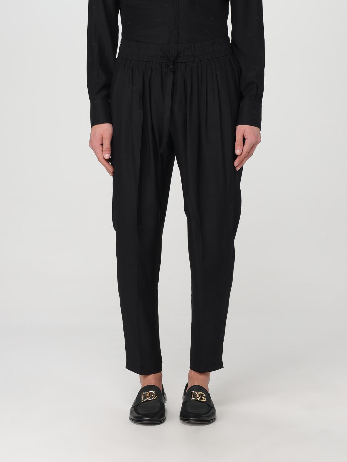 Dolce & Gabbana Black Pasta Print Tapered Men Pants main image 1