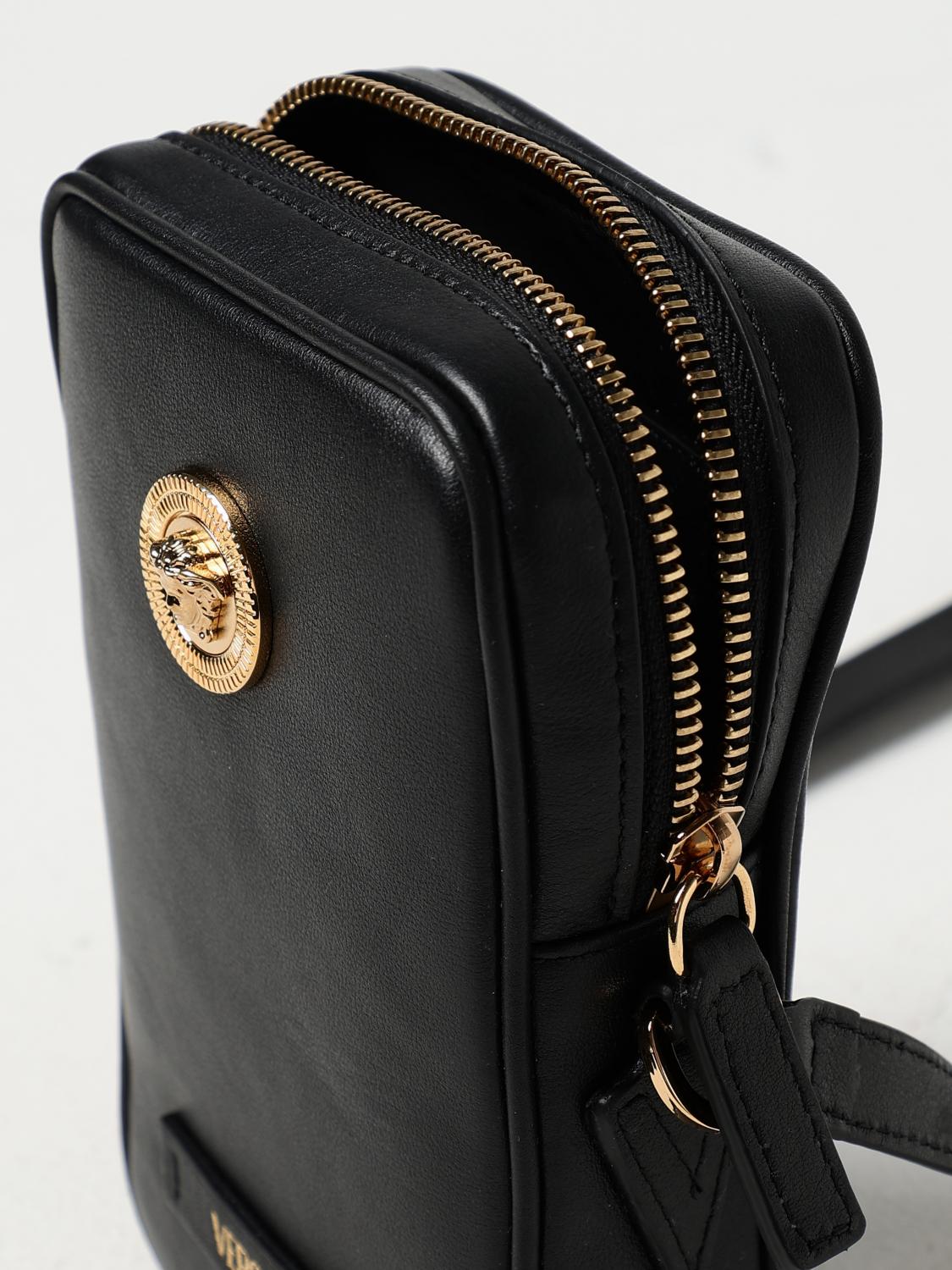 VERSACE CUSTODIA: Custodia Medusa Biggie Versace in pelle, Nero - Img 5