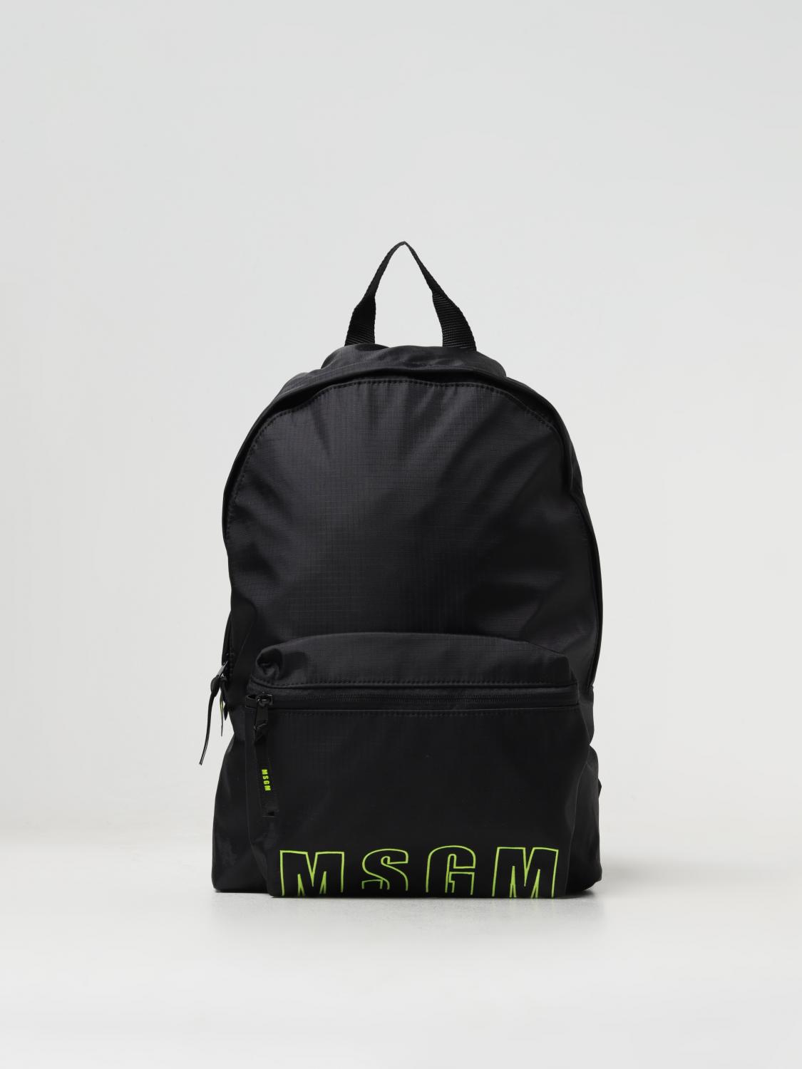 MSGM: Backpack men - Black | MSGM backpack 3640MZ38654 online at GIGLIO.COM