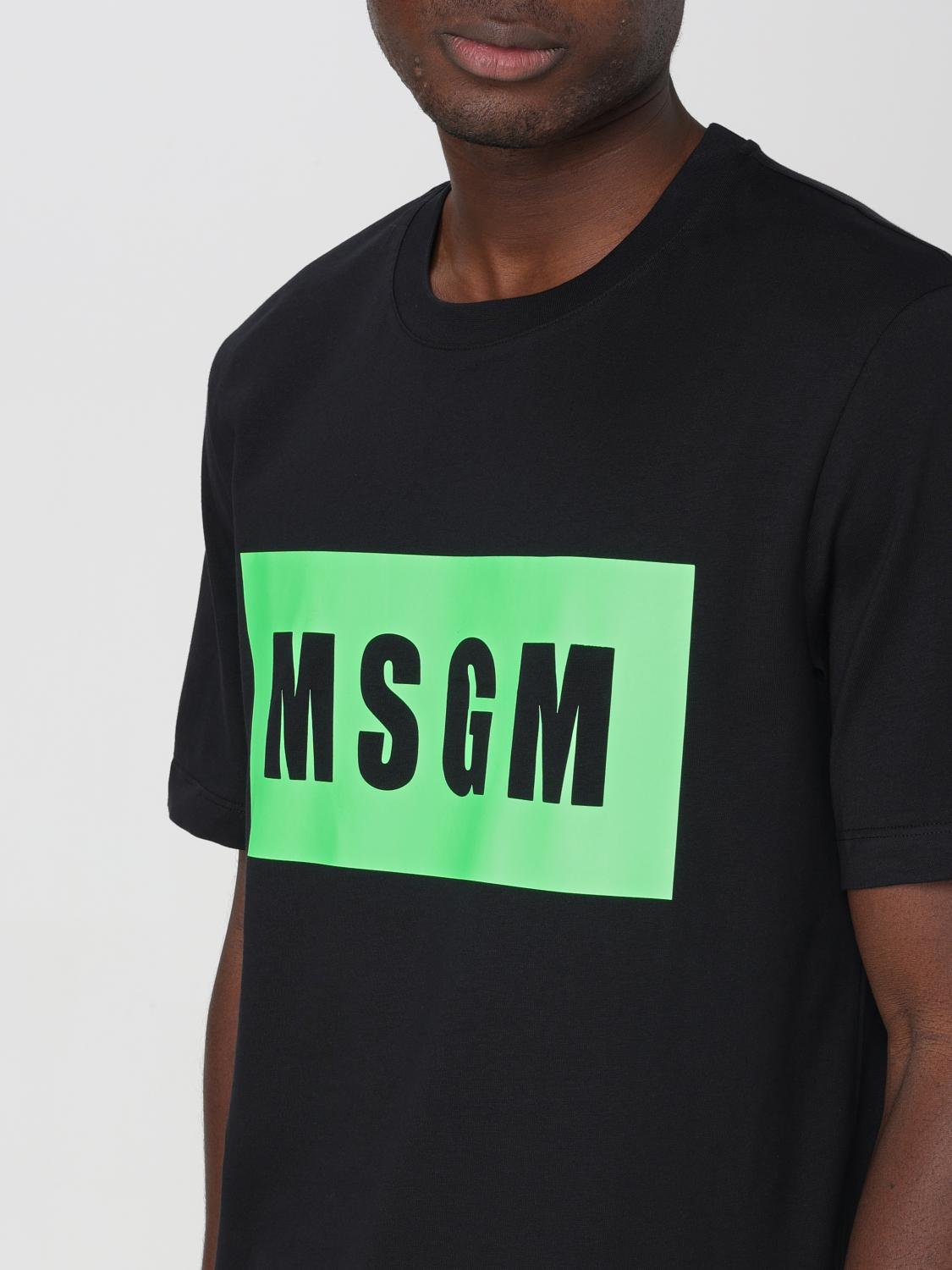 MSGM T-SHIRT: T-shirt di cotone con logo MSGM, Nero - Img 4