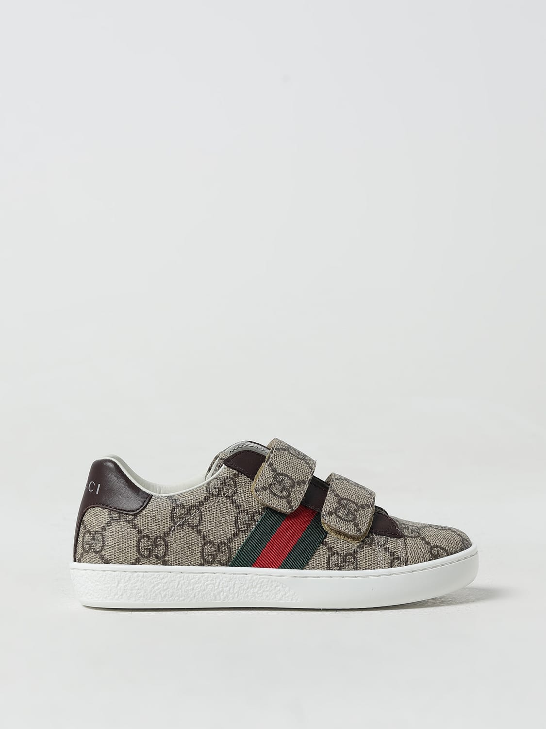 GUCCI BASKETS: Chaussures enfant Gucci, Cacao - Img 1