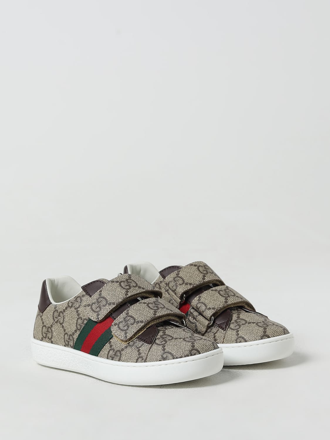 GUCCI BASKETS: Chaussures enfant Gucci, Cacao - Img 2