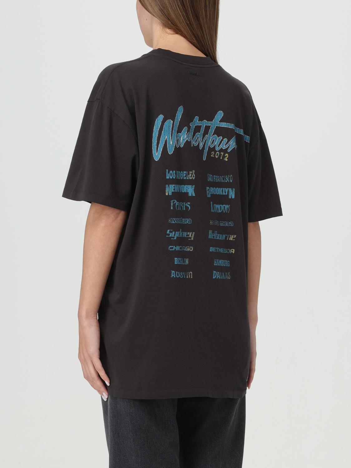 ANINE BING：Tシャツ レディース - ブラック | GIGLIO.COM