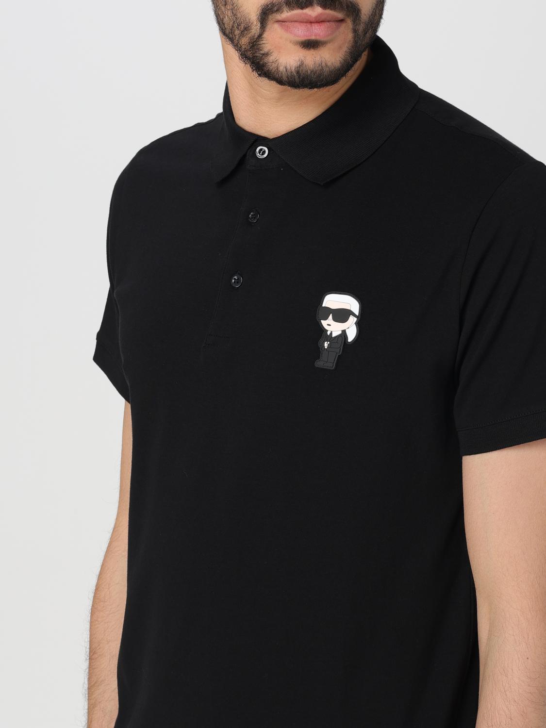 KARL LAGERFELD POLO: Karl Lagerfeld Jersey-Polohemd, Schwarz - Img 3