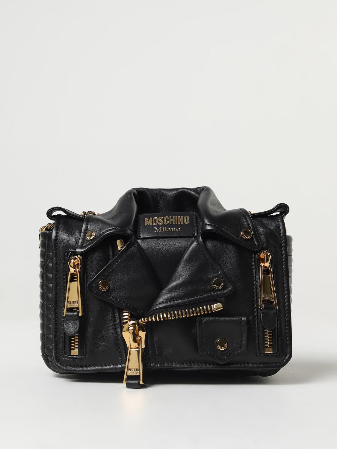 MOSCHINO COUTURE BORSA A SPALLA: Borsa Moschino Couture in pelle , Nero - Img 1