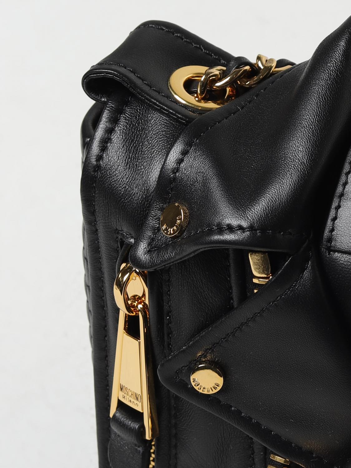 MOSCHINO COUTURE BORSA A SPALLA: Borsa Moschino Couture in pelle , Nero - Img 3