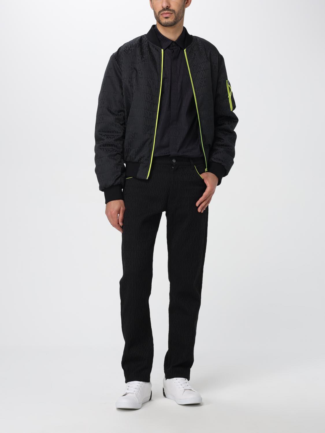 MOSCHINO COUTURE JEANS: Jeans Moschino Couture in denim con motivo logo, Nero - Img 2