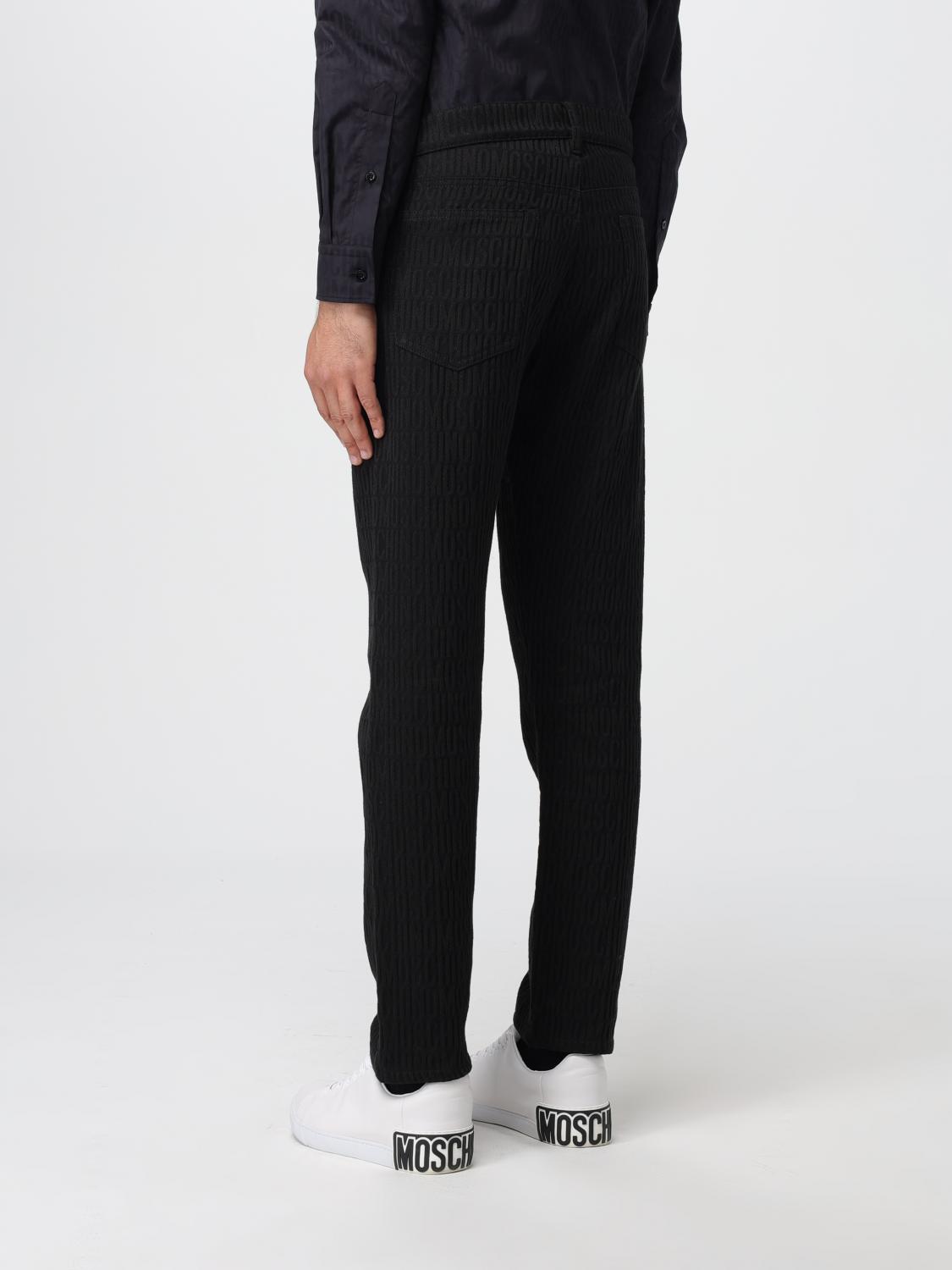MOSCHINO COUTURE JEANS: Jeans Moschino Couture in denim con motivo logo, Nero - Img 3