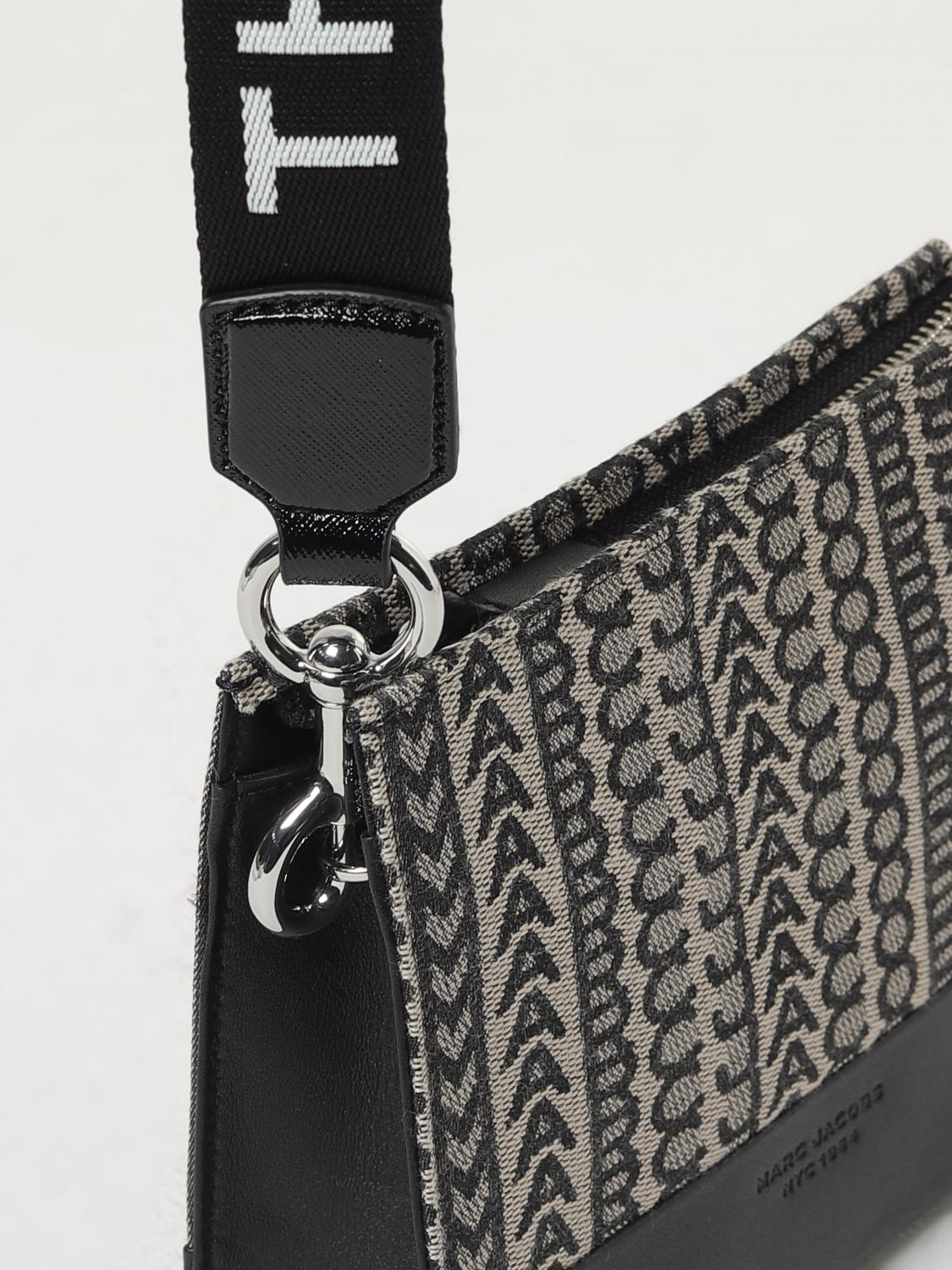 MARC JACOBS TRACOLLA: Tracolla Marc Jacobs in tessuto con logo , Argento - Img 2