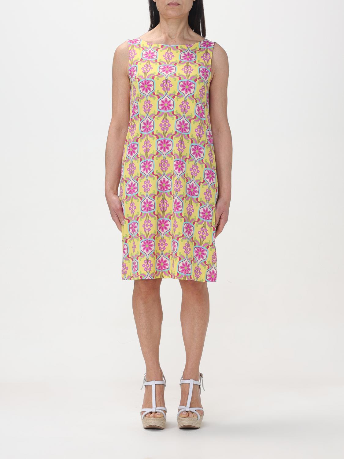 ワンピース MALIPARMI Woman Dress Yellow JF641370230 A7078 MALI TIE DYE DRESS in Yellow for women | Malìparmi®