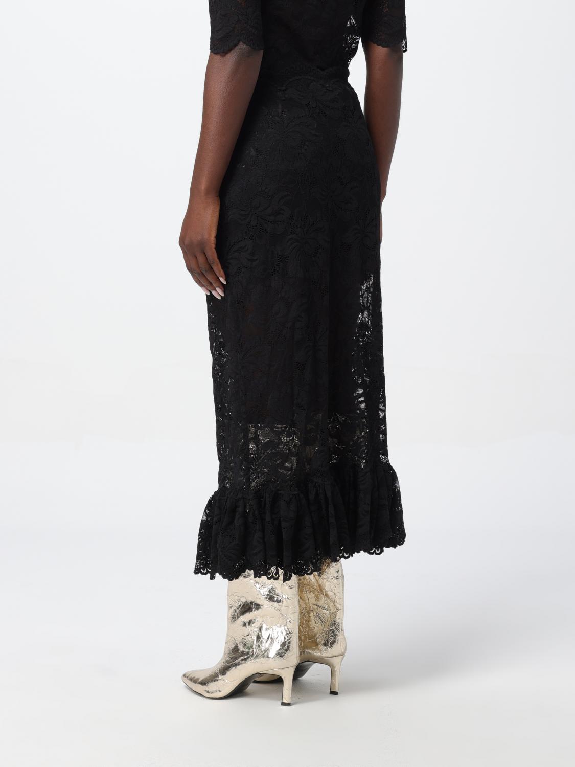 RABANNE GONNA: Gonna Rabanne in pizzo , Nero - Img 3
