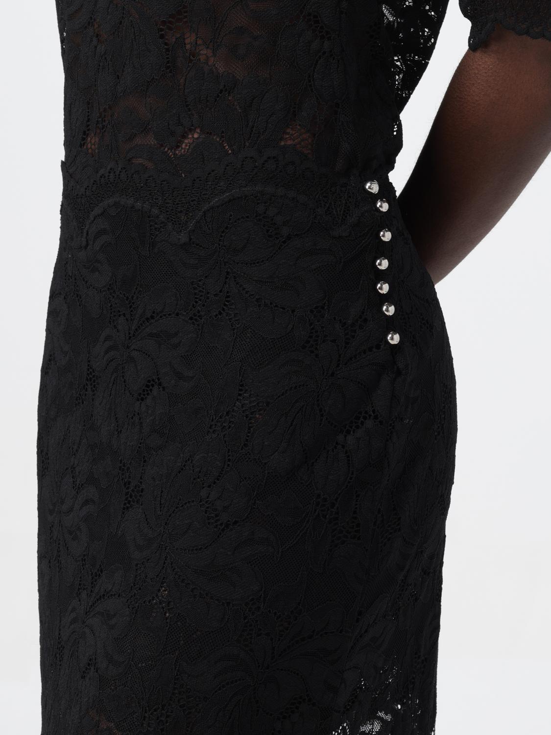 RABANNE GONNA: Gonna Rabanne in pizzo , Nero - Img 5