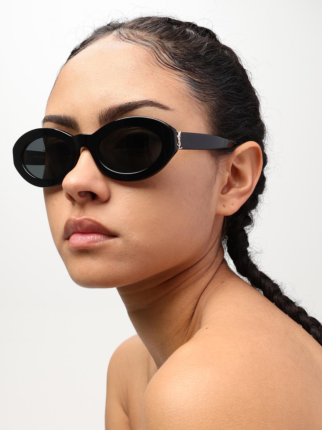サングラス SAINT LAURENT Woman Sunglasses Black SLM136 001 Saint Laurent SL M136 001 - Black Sunglasses for Woman