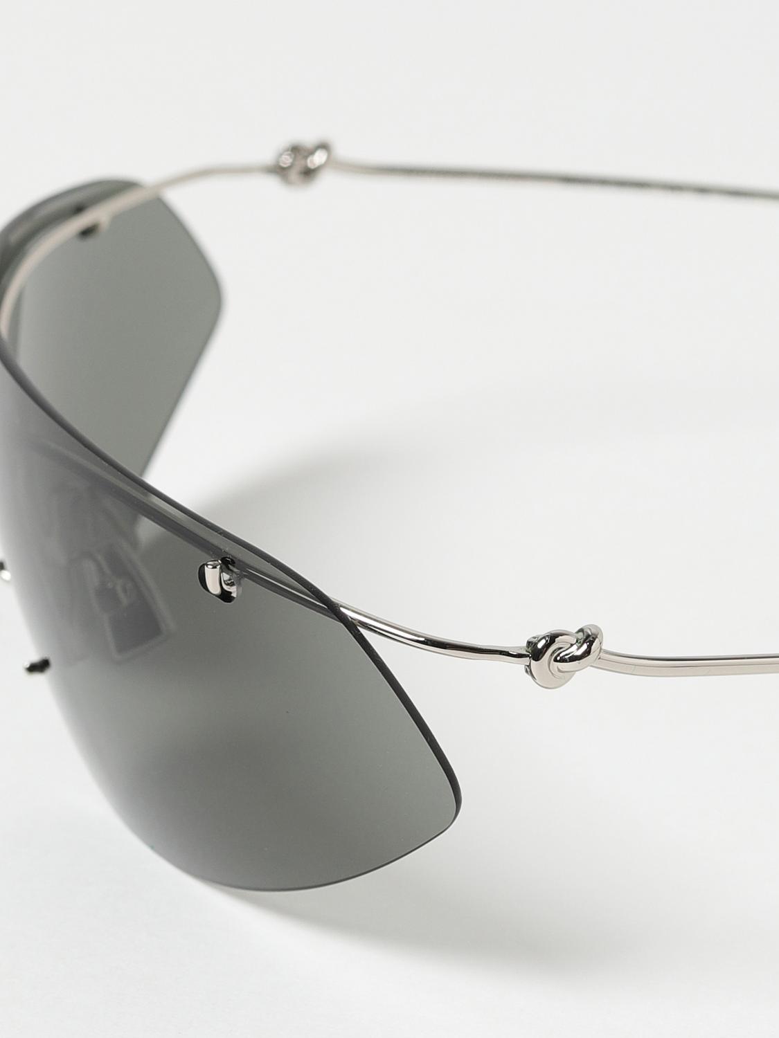 Bottega Veneta Silver Rimless Sunglasses with Clear Lenses BOTTEGA VENETA EYEWEAR Knot rectangular-frame acetate and  main image 3