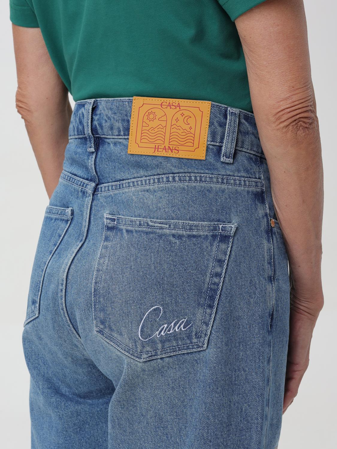 デニム・ジーパン CASABLANCA Women Denim Pants WPF24 TR 019 01CASABLANCA TENNI Casablanca Peach Jeans | Blue | FARFETCH
