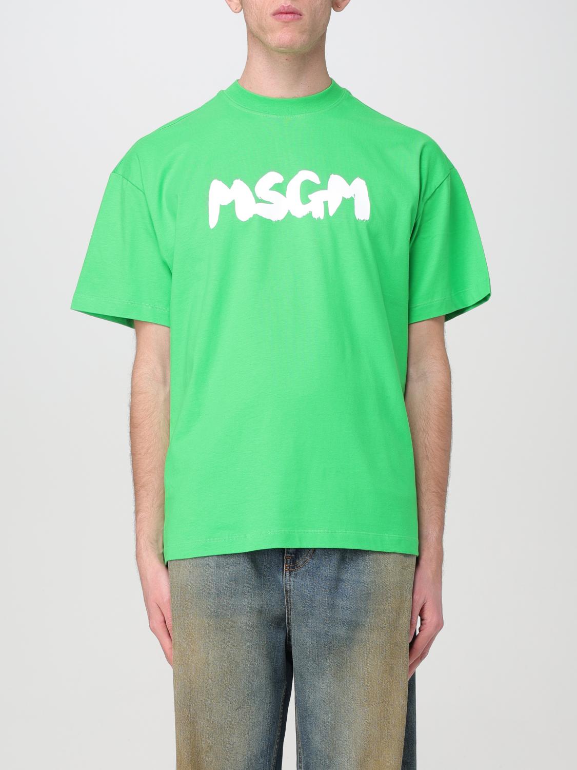 MSGM Tシャツ: Tシャツ メンズ MSGM, グリーン - Img 1
