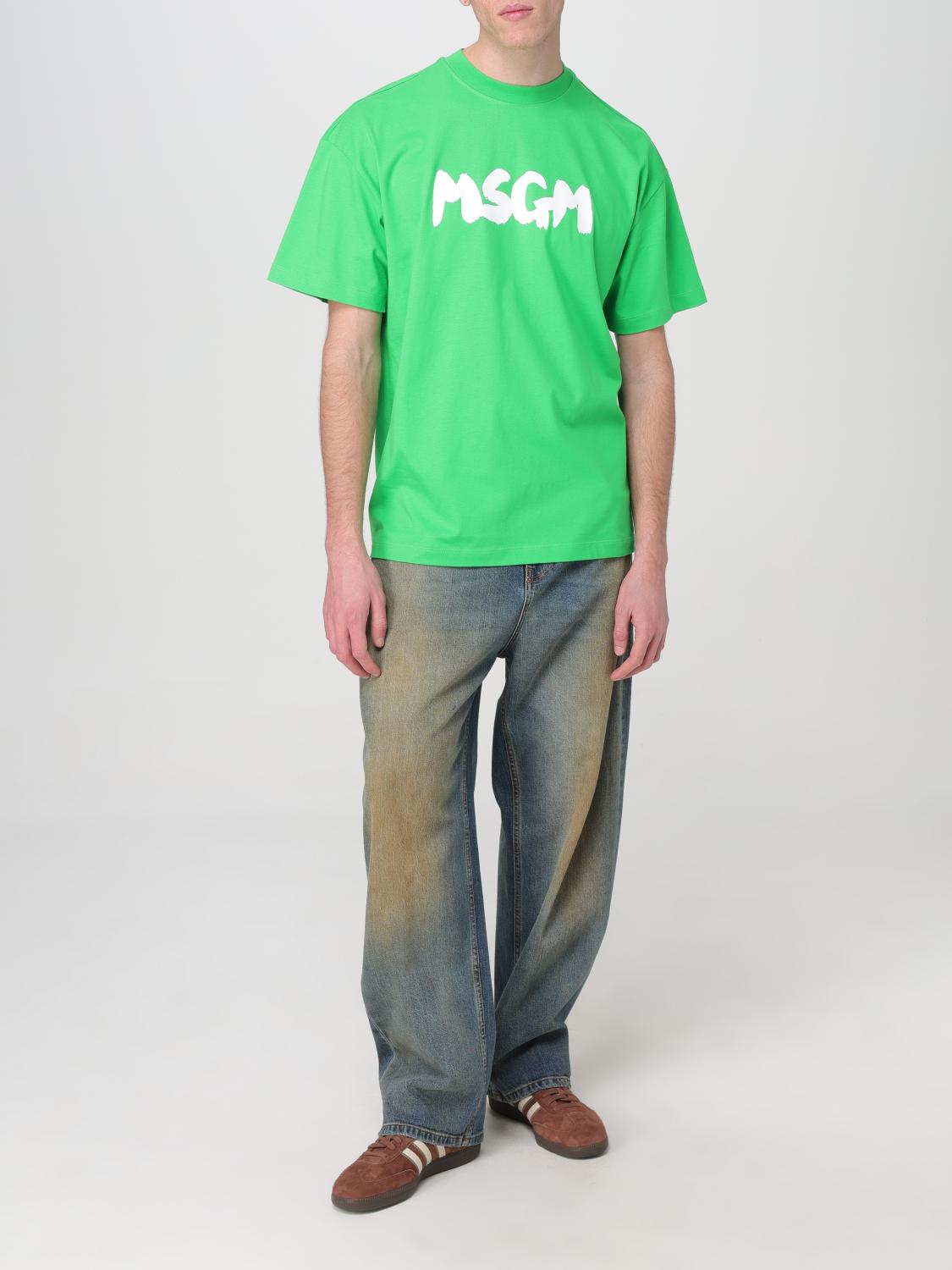 MSGM Tシャツ: Tシャツ メンズ MSGM, グリーン - Img 2