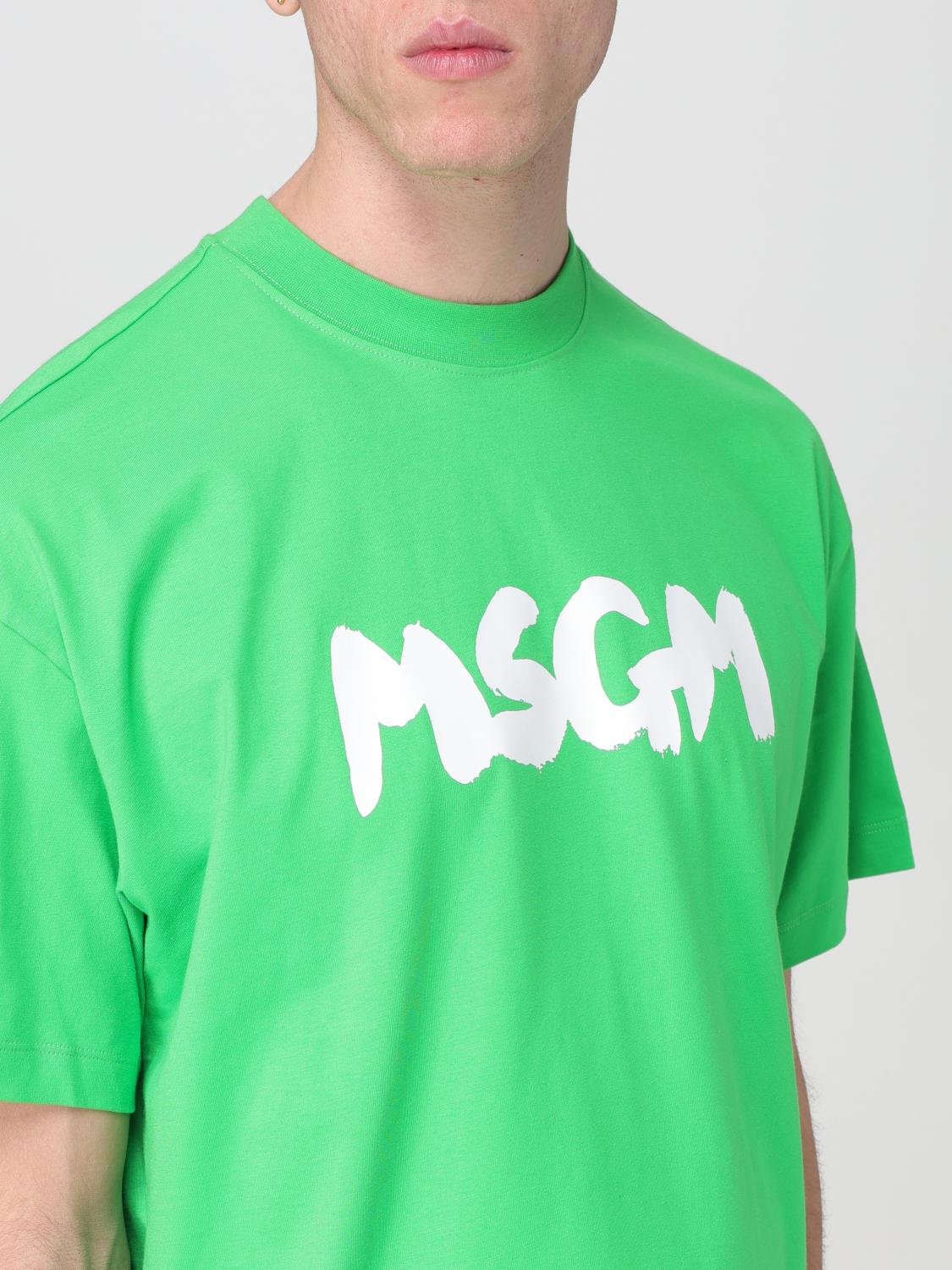 MSGM Tシャツ: Tシャツ メンズ MSGM, グリーン - Img 4