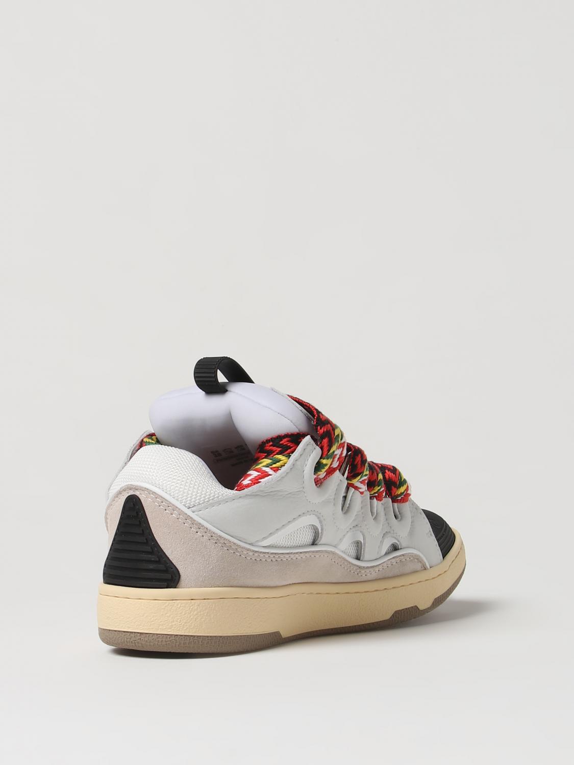 LANVIN SNEAKERS: Sneakers Curb Lanvin in pelle , Bianco - Img 3