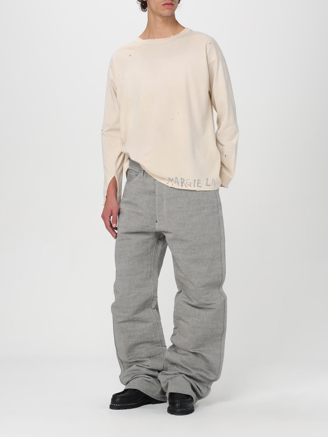 Maison Margiela long-sleeve used-effect t-shirt - White