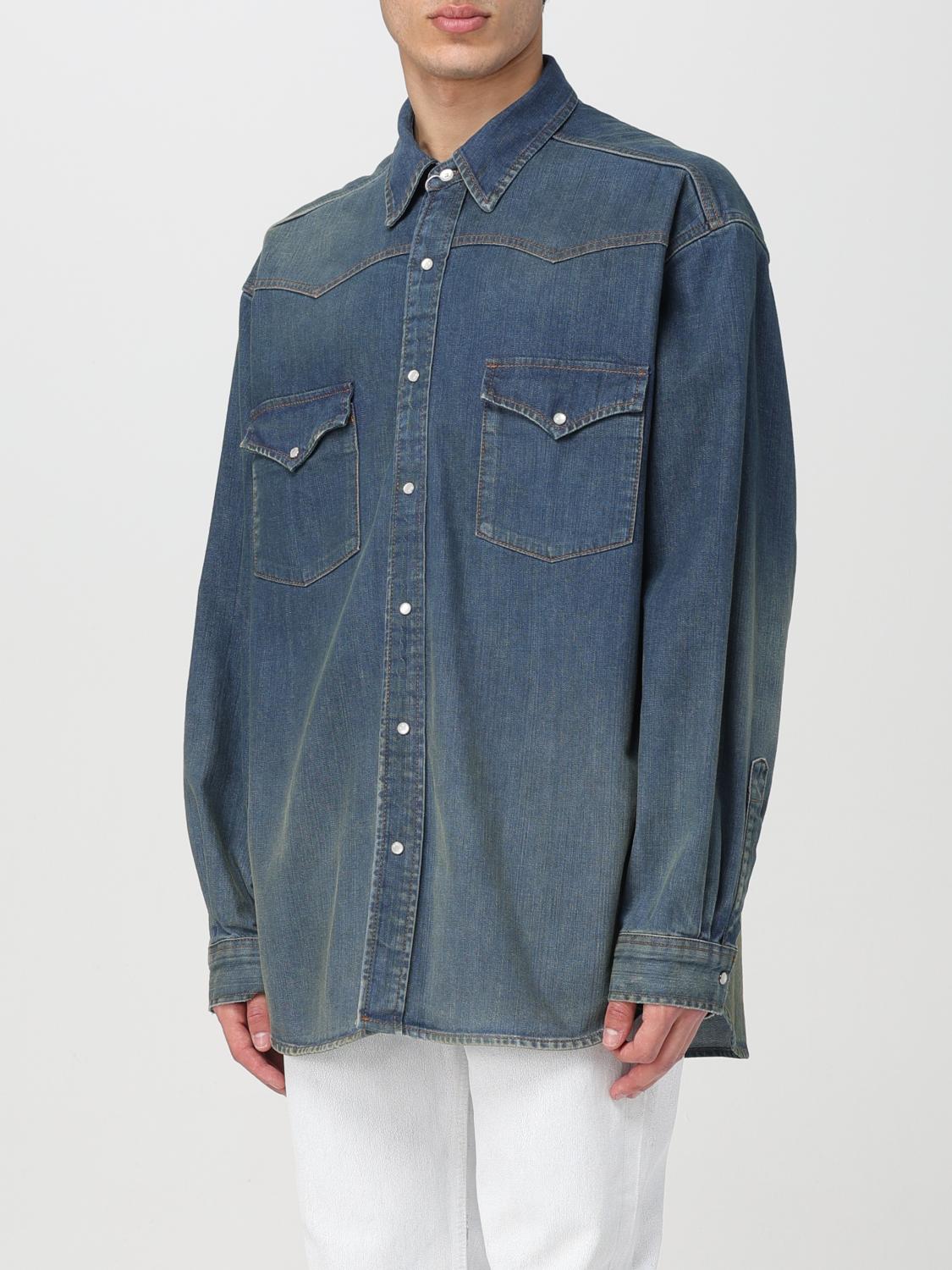 Maison Margiela マルジェラ ブルーシャツ 42 ルーマニア製 MAISON MARGIELA：シャツ メンズ - ブルー | GIGLIO.COMオンラインの