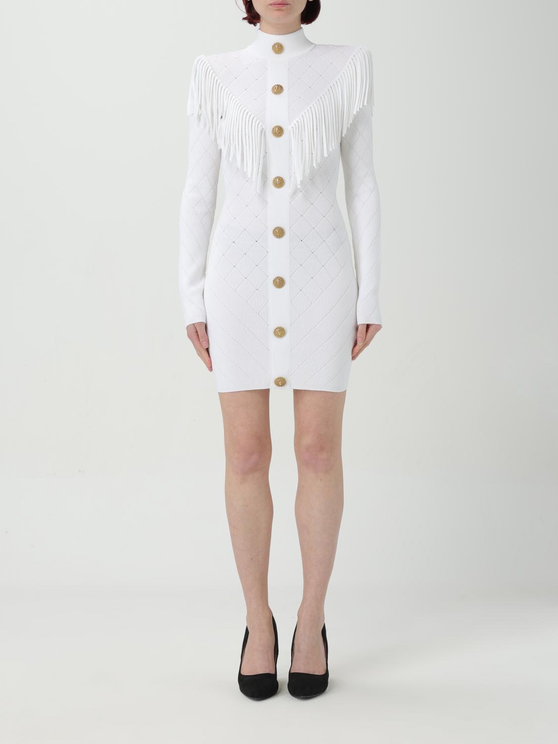 Balmain Dress woman - White | CF1R8081KF53 | GIGLIO.COM Balmain Dress woman - White | CF1R8081KF53 | GIGLIO.COM