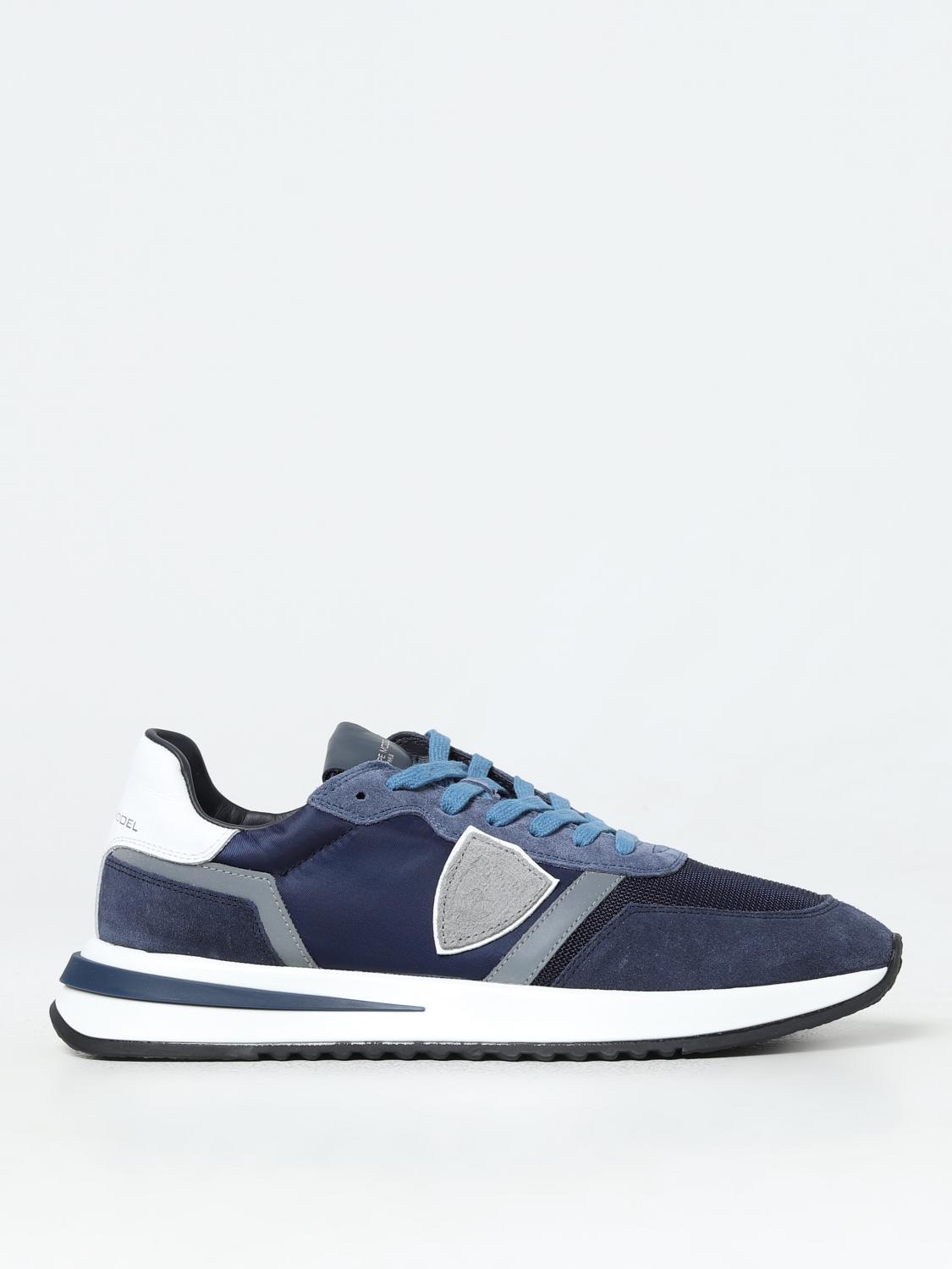 PHILIPPE MODEL SNEAKERS: Sneakers men Philippe Model, Blue - Img 1