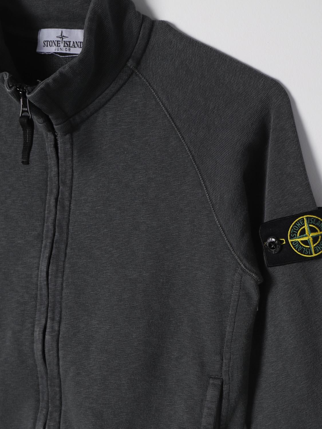 STONE ISLAND JUNIOR PULLOVER: Pullover kinder Stone Island Junior, Grau - Img 3