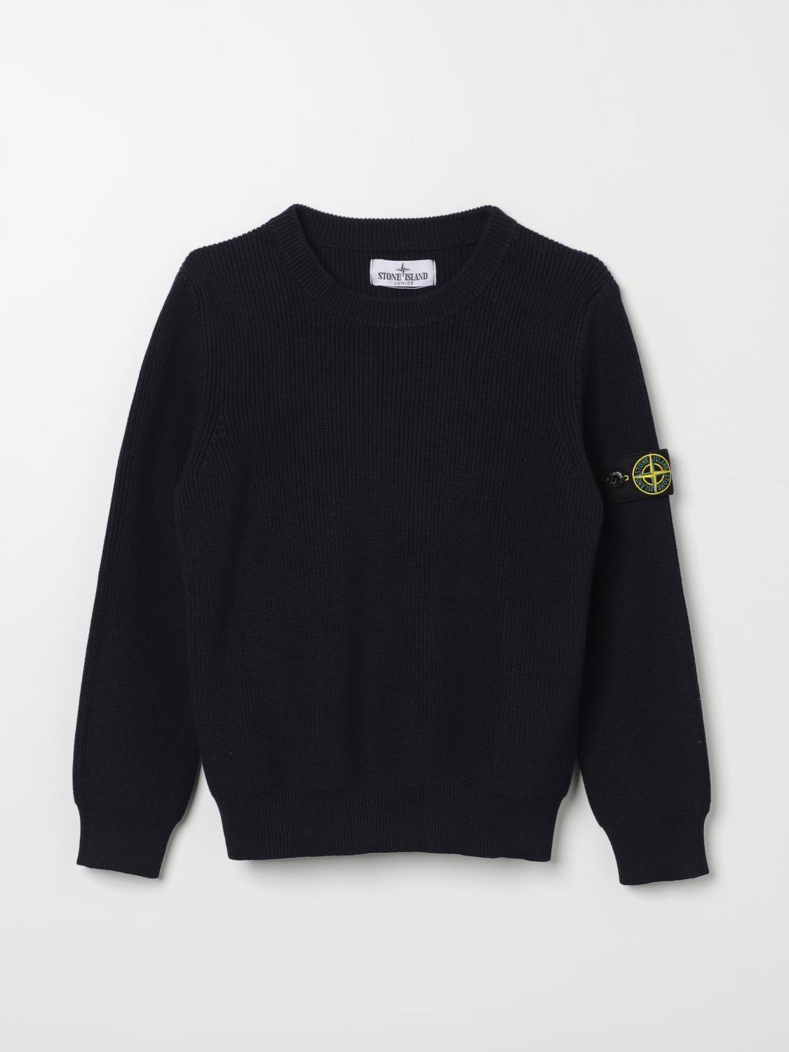 STONE ISLAND JUNIOR PULL: Pull enfant Stone Island Junior, Bleu - Img 1