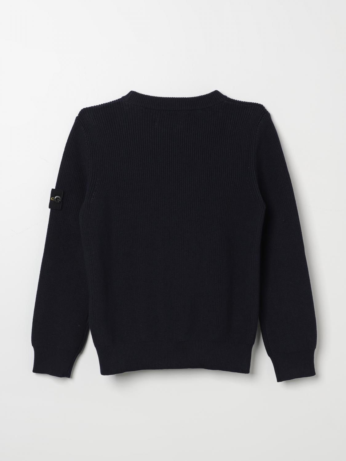 STONE ISLAND JUNIOR PULL: Pull enfant Stone Island Junior, Bleu - Img 2