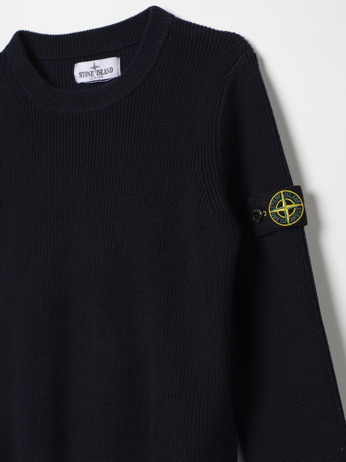 STONE ISLAND JUNIOR PULL: Pull enfant Stone Island Junior, Bleu - Img 3