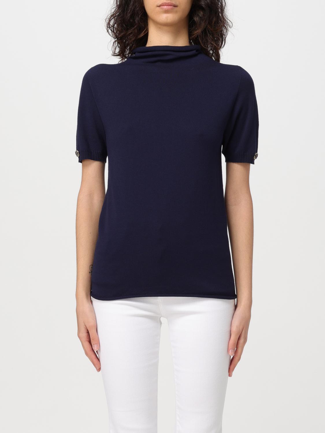 TWINSET TOP: Top mujer Twinset, Azul Oscuro - Img 1