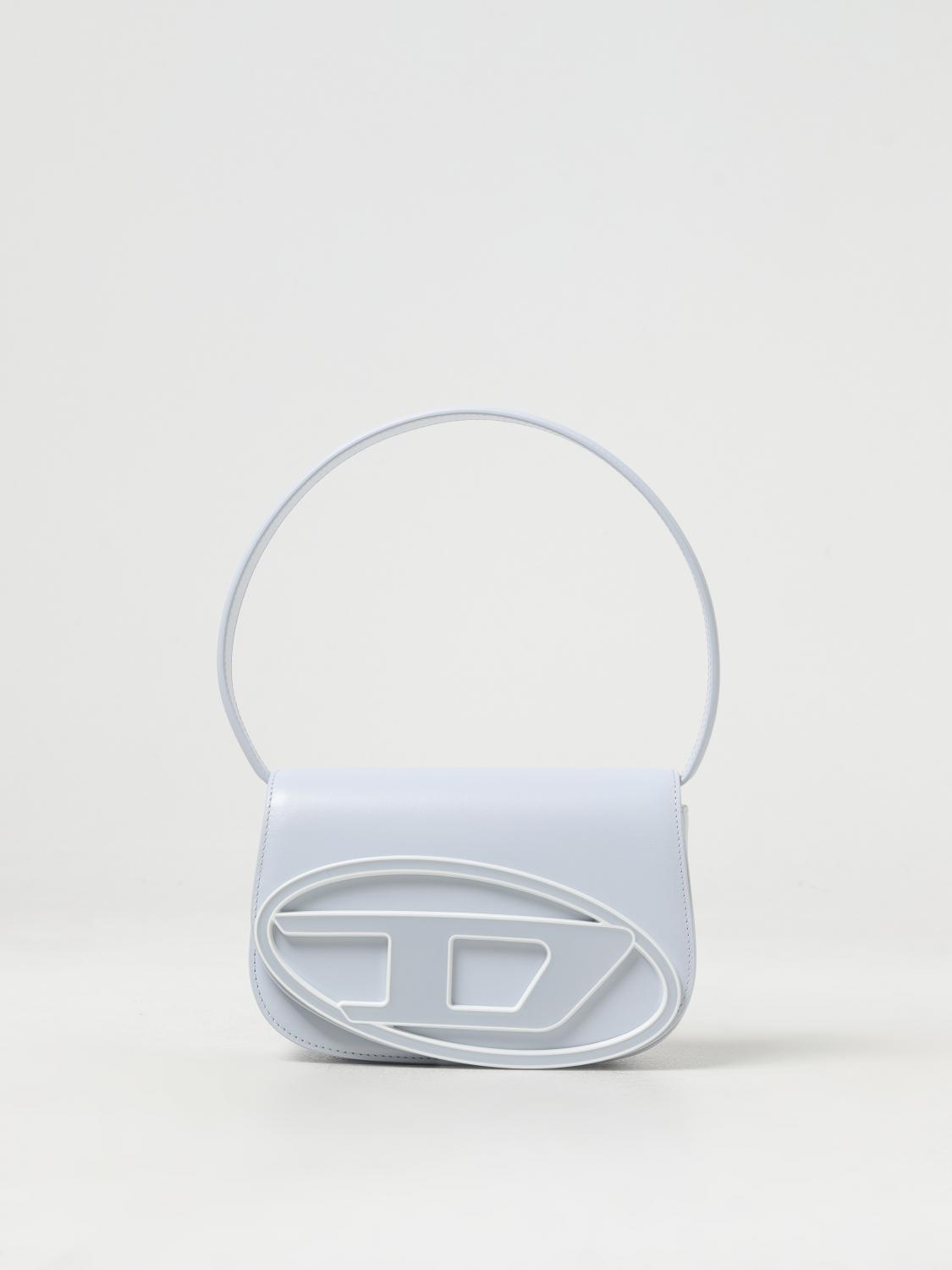 DIESEL BORSA MINI: Borsa Diesel in pelle con logo , Azzurro - Img 1