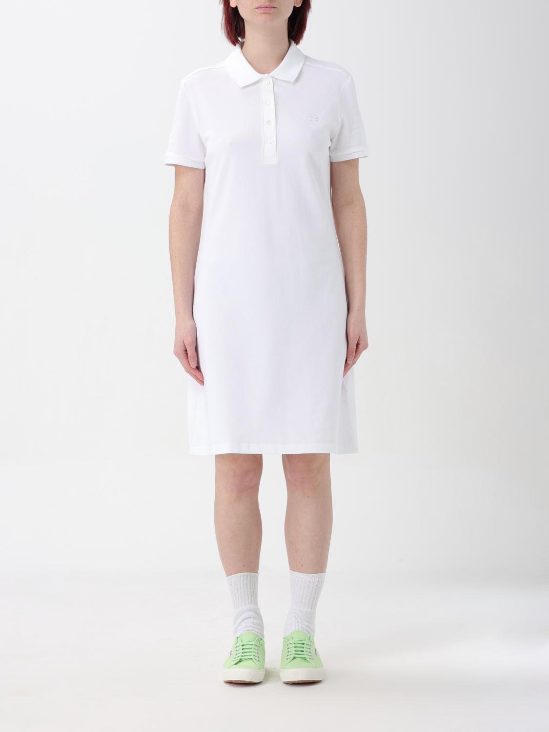 Lacoste Dress woman - White | EF5473 | GIGLIO.COM