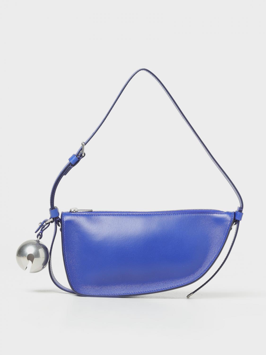 BURBERRY BORSA A SPALLA: Borsa Shield Burberry in nappa , Blue - Img 1