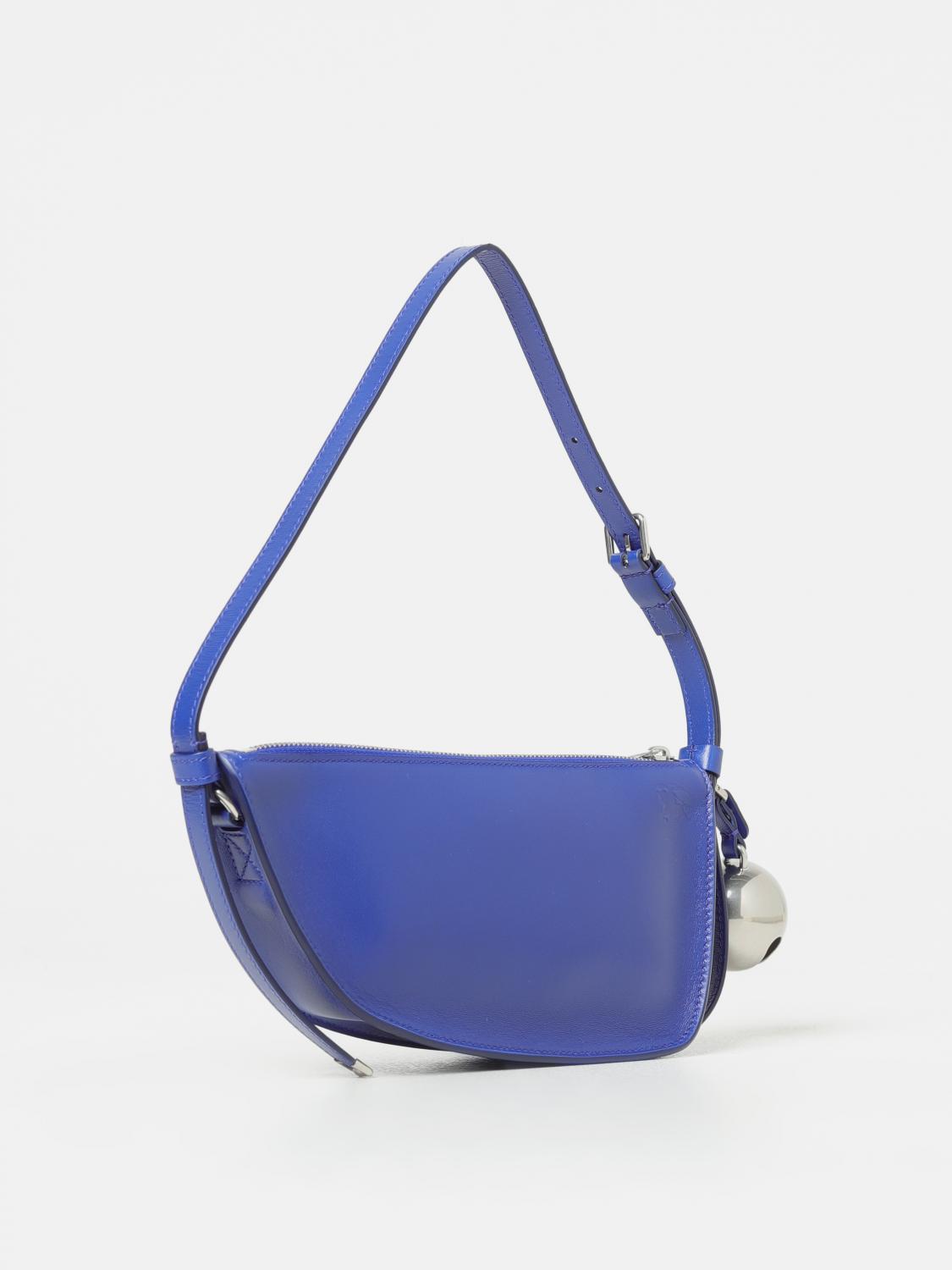 BURBERRY BORSA A SPALLA: Borsa Shield Burberry in nappa , Blue - Img 3